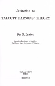 Cover of: Invitation to Talcott Parsons' theory