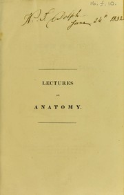Cover of: Lectures on anatomy by Bransby Blake Cooper