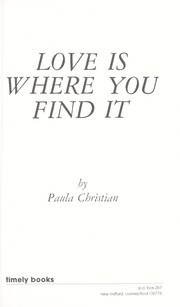 Cover of: Love is where you find it