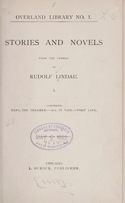 Cover of: Stories and novels by Rudolf Lindau