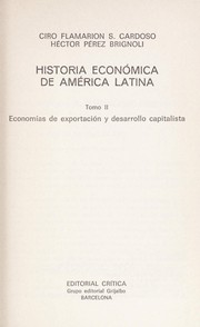 Cover of: Historia económica de América Latina