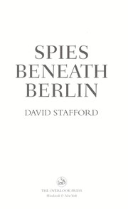 Cover of: Spies beneath Berlin by David Stafford