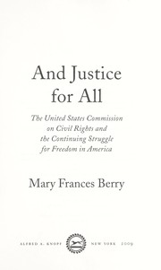 Cover of: And justice for all by Mary Frances Berry