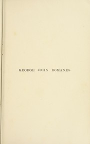 Cover of: The life and letters of George John Romanes
