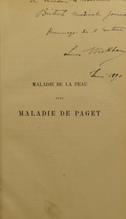 Cover of: Contribution ©  l'©♭tude des psorospermoses cutan©♭es et de certaines formes de cancer: maladie de la peau dite maladie de Paget