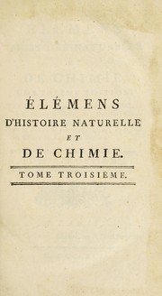 Cover of: ©l©♭mens d'histoire naturelle et de chimie