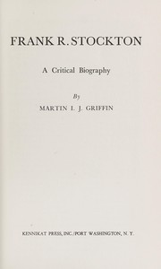 Cover of: Frank R. Stockton; a critical biography