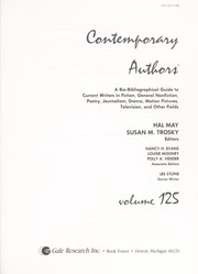 Cover of: Contemporary Authors, Vol. 125 by Hal May