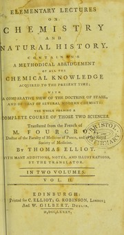 Cover of: Elementary lectures on chemistry and natural history by Antoine François de Fourcroy