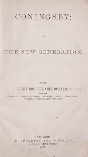 Cover of: Coningsby by Benjamin Disraeli