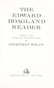 Cover of: The Edward Hoagland reader