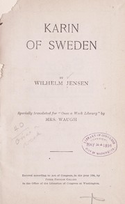 Cover of: Karin of Sweden