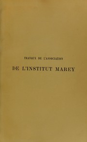 Cover of: Travaux de l'Association de l'Institut Marey