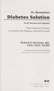 Cover of: Dr. Bernstein's diabetes solution by Richard K. Bernstein