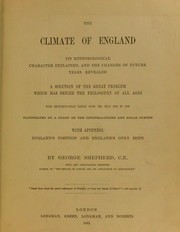 Cover of: The climate of England by George Shepherd