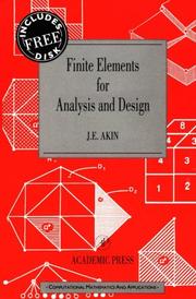 Cover of: Finite Elements for Analysis and Design: Computational Mathematics and Applications Series (Computational Mathematics and Applications)