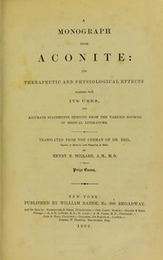 A monograph upon aconite by Reil Dr.