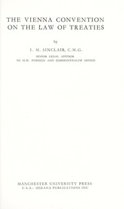 Cover of: The Vienna Convention on the Law of treaties by Sinclair, I. M. Sir