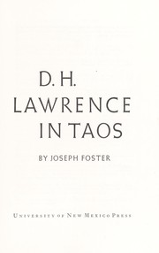 Cover of: D. H. Lawrence in Taos