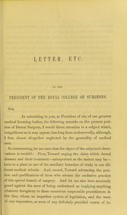 Cover of: On the present position of dental surgery, and its advancement as a branch of medical education : a letter addressed to Dr Robert Omond, president of the Royal College of Surgeons