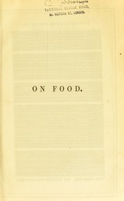 Cover of: On food by Edwin Lankester