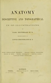 Cover of: Anatomy, descriptive and topographical