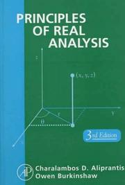 Cover of: Principles of real analysis by Charalambos D. Aliprantis