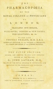 Cover of: The pharmacopoeia of the Royal College of Physicians of London