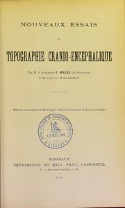 Cover of: Nouveaux essais de topographie cranio-enc©♭phalique