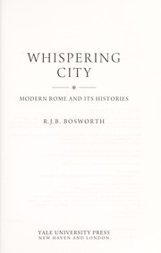 Cover of: Whispering city by R. J. B. Bosworth