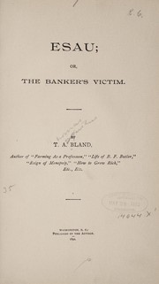 Cover of: Esau: or, The banker's victim