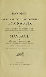 Cover of: Handbok i medicinsk och ortopedisk gymnastik: samt massage
