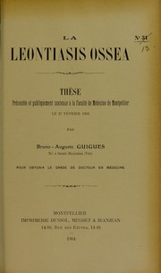 La leontiasis ossea by Bruno-Auguste Guigues