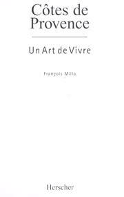 Co tes de Provence by Franc ʹois Millo