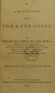 Cover of: On amputation through the knee-joint
