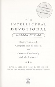 The intellectual devotional modern culture by David S. Kidder