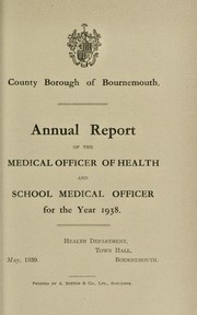 Cover of: [Report 1938]