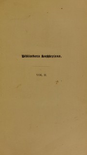 Bibliotheca Sussexiana by Augustus Frederick Duke of Sussex