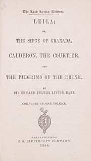 Cover of: Leila by Edward Bulwer Lytton, Baron Lytton