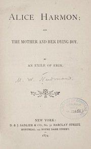 Cover of: Alice Harmon: and The mother and her dying boy