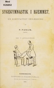 Cover of: Sygegymnastik i hjemmet: en kortfattet veiledning