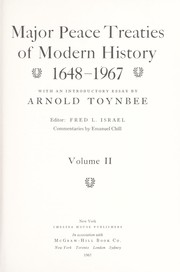 Cover of: Major peace treaties of modern history, 1648-1967.