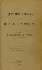 A descriptive catalogue of the Reading Museum by Museum (Reading)