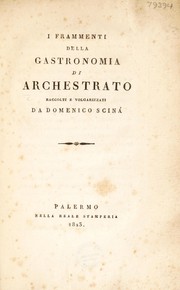 Cover of: I frammenti della 'Gastronomia' di Archestrato