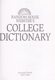 Cover of: Random House Webster's college dictionary.