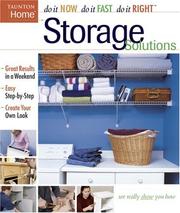 Cover of: Storage Solutions (Do It Yourself)