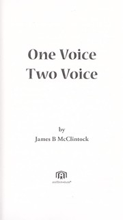 Cover of: One voice two voice