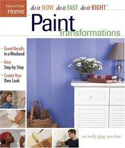 Cover of: Paint Transformations (Do It Yourself)