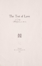 Cover of: The test of love