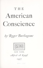 Cover of: The American conscience.